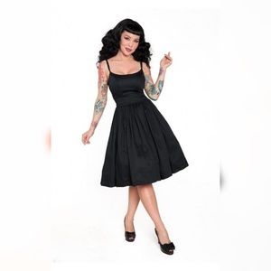 Pinup Girl Clothing Jenny Dress in Black, Medium